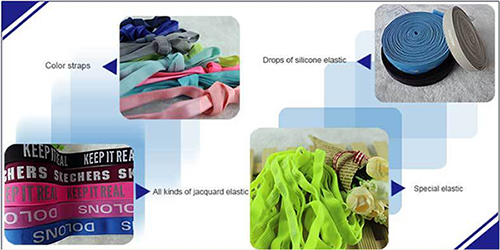 Spandex Polyester Fold Over Bands های الاستیک رنگی Webbing Carton Carton Packaging