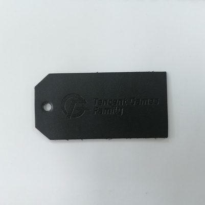 Embossed Logo Suede Microfiber PU Leather Label Washable Custom Color