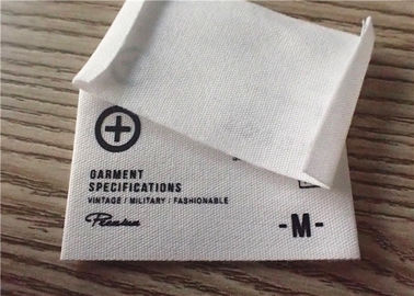 Cotton Woven Clothing Labels With White Background And Printing Graphic Logo