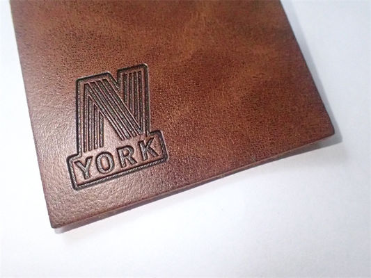 Custom Leather Label Design Clothing Embossed Leather Patches For Garment