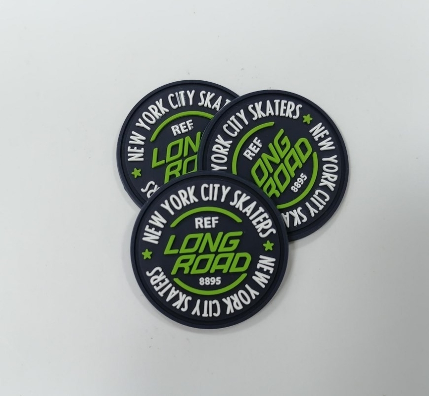 Washable Label 3D Rubber Patches , Heat Transfer Silicone Rubber Labels