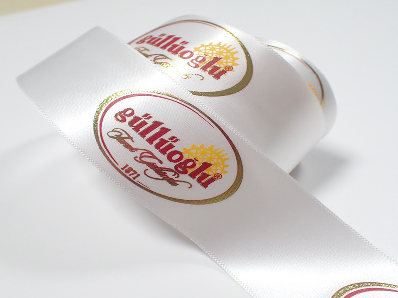Garment Webbing Polyester Fabric Tape With Silk Screen Printed Logo