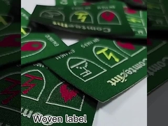 نخ فلزی طلا و نقره Lurex پارچه پوشاک برند برچسب با وسط تاشو