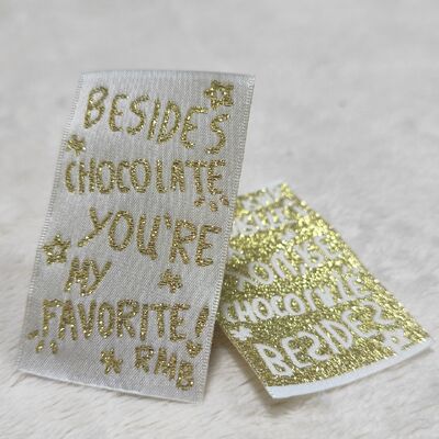 برچسب های پارچه ای لباس های سفارشی برچسب های آسیاب ساطینی تولید کننده برچسب های برند لوگو چاپی پنبه ای برجسته استفاده از لباس پلی استر