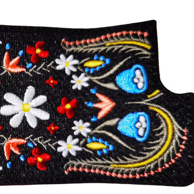 برچسب گلدوزی سفارشی برند طراح لوگو سه بعدی مد سبک قومی برای لباس