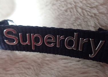 Superdry 3D فرکانس بالا لوگو نقره ای لباس گردن برچسب برای کت