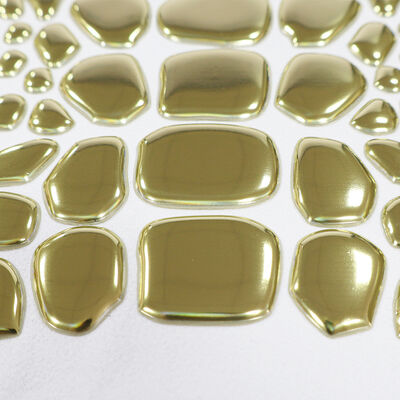 برچسب انتقال گرما TPU طلای فلزی سفارشی کارخانه - نماد شکل نامنظم برای لباس های لوکس و لباس های مد