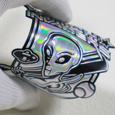 3D Holographic TPU High Frequency Transfer Patch Washable Durable Logo Label for Fashion Apparel