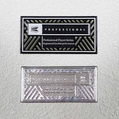 پیچ فرکانس بالا TPU سفارشی - نشان سری بازیکن حرفه ای طلایی و سیاه فلزی برای لباس های ورزشی