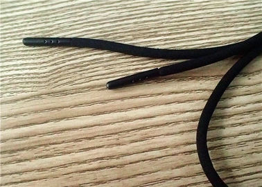 سیم مچ بند غیرمتعارف سیاه و سفید 125cm با لوگوی حک شده در هر دو انتهای سر سخت سخت رنگ سیاه
