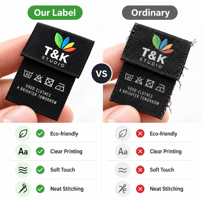 Custom Fabric PVC Labels with 3D Raised Logo for Clothing and Apparel Brands