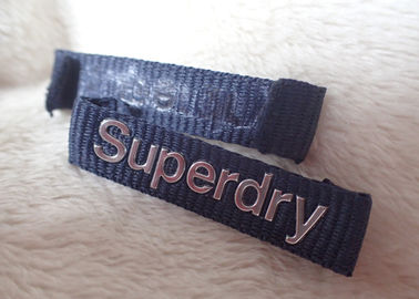 Superdry 3D فرکانس بالا لوگو نقره ای لباس گردن برچسب برای کت