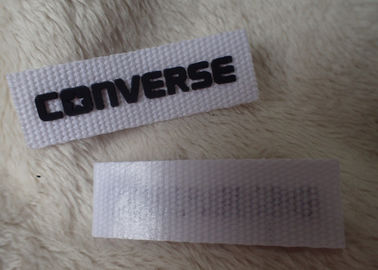 3D Silicone Logo Patches سیاه و سفید نرم برای لباس گردن برچسب
